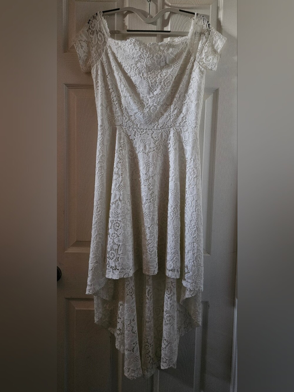 DressyStar High Low Crochet Lace Overlay Dress